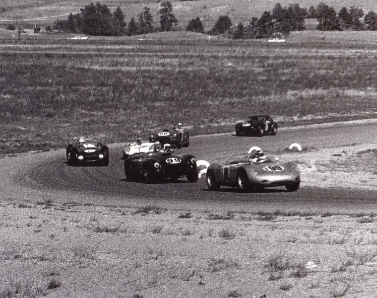 Dave MacDonald races the Cobra LeMans Hardtop at Continental Divide in 1963